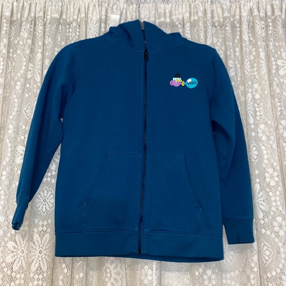Vans Other - Vans Youth M Moroccan Blue Zip-Up Hoodie